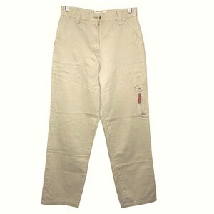 David Brandon Vintage Cargo Pants High Rise Sz 30 Beige Tan Cotton Denim Y2K